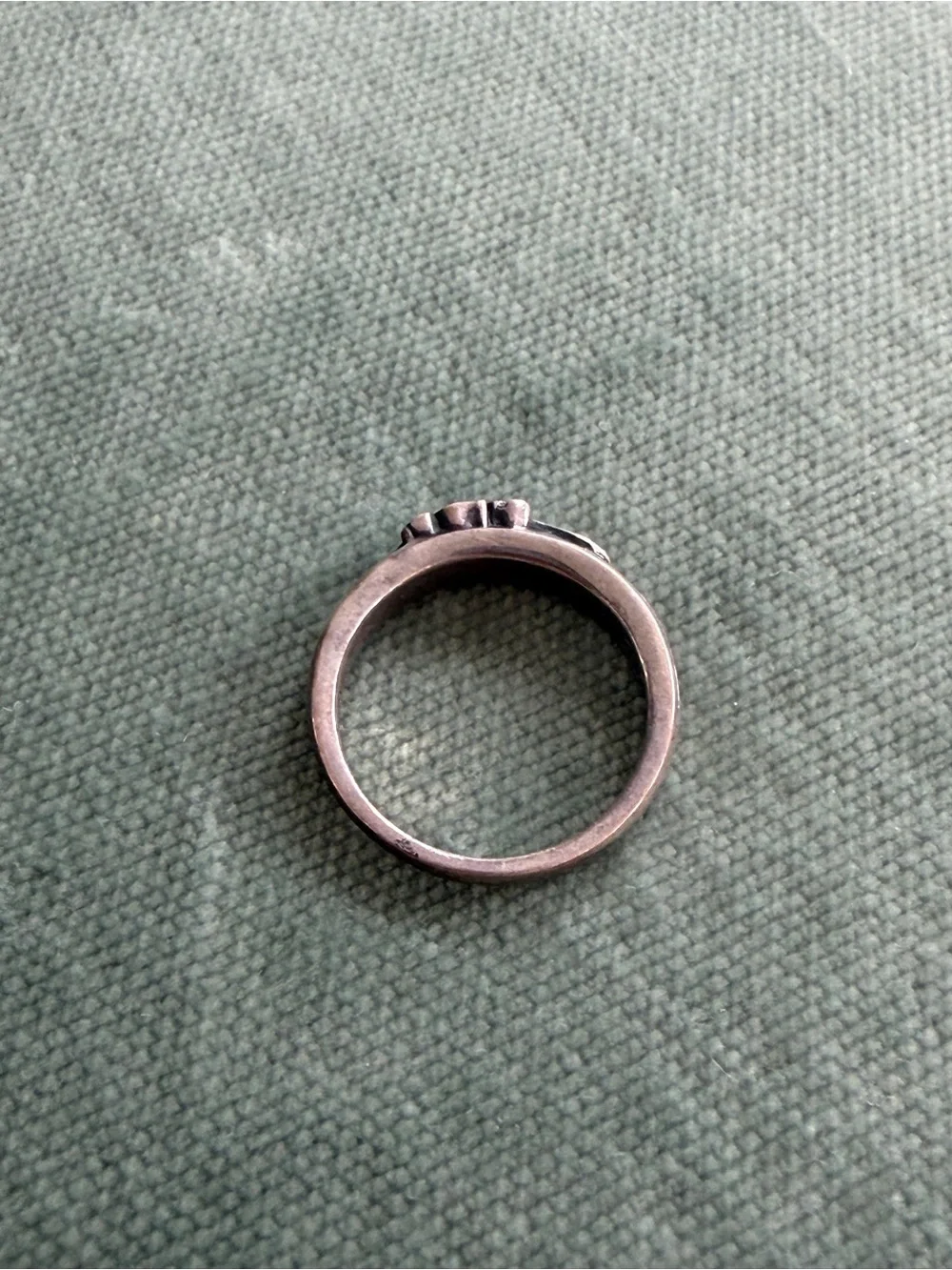 Chrome Hearts Blackened Silver Floral Buckle Ring